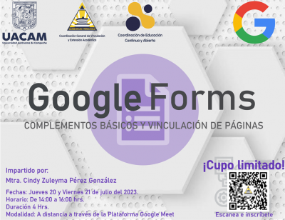  Curso "Google Forms: complementos básicos y vinculación de páginas"
