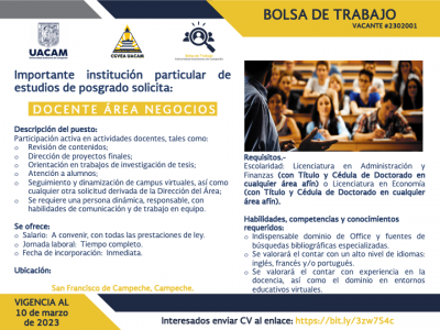 VACANTE #2302001